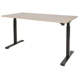 Schaffenburg zit-sta bureau dextro basic lindberg eiken, zwart 1600 x 800 mm