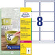 Avery afneembare weerbestendige etiketten formaat 991 x 677 mm (b x h) wit doos van 160 etiketten