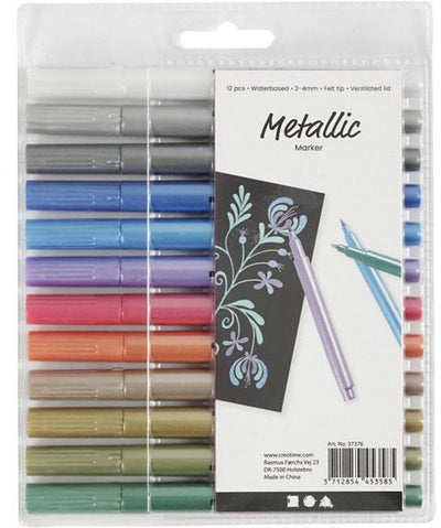 Creativ company http: www.cchobby.nl metallic-marker-lijndikte-2-4-mm-metallic-kleuren-12-stuk-1-doos