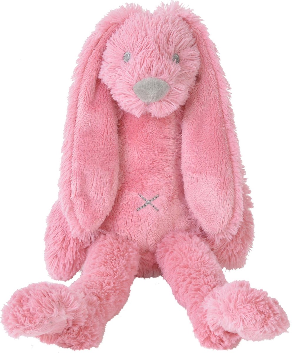 Happy horse konijn richie knuffel 28cm - donkerroze - baby knuffel