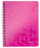 Leitz wow spiraalgebonden a5 notitieboek - 80 vel - gelijnd - roze