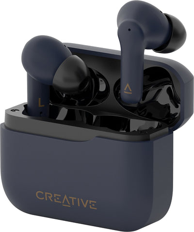 Creative zen air plus - draadloze hoofdtelefoons - ciemnoniebieskie - bluetooth 5.3 - anc