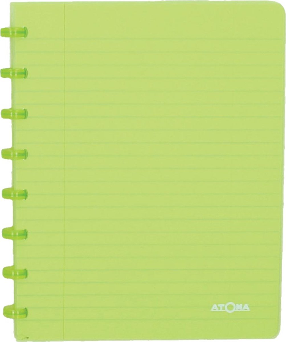 Atoma trendy schrift | ft a5 | 144 bladzijden | gelijnd | transparant groen