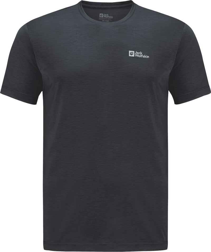 Jack wolfskin vonnan s s t m heren outdoorshirt - phantom - maat m