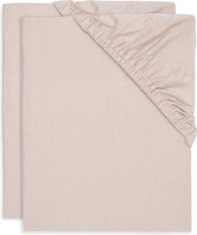 Jollein - hoeslaken jersey 60x120cm - wieg, ledikant, babybed - wild rose - 2 stuks