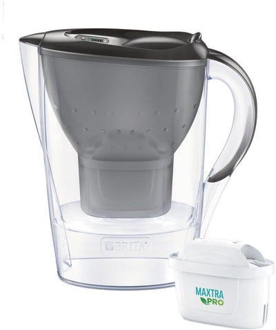 Brita kannen - filtrerende waterkoker marella cool memo, inhoud 2,4 l, filter maxtra pro, grafiet 1052794