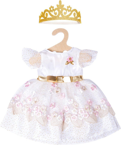 Heless poppenjurk prinses met kroon, 28-35 cm