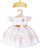 Heless poppenjurk prinses met kroon, 28-35 cm