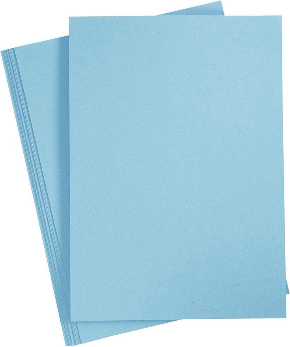 Creotime karton - lichtblauw - a4 - 21x29,7cm - 220 grams - - 10 vellen