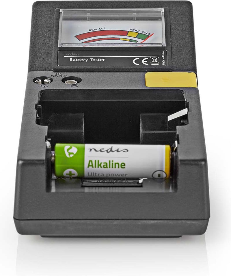 Nedis batterijtester | 9v aa-aaa-button cell c-d | zwart | 1 stuks - bate110 bate110
