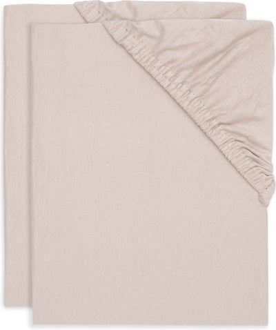 Jollein - hoeslaken jersey 40 50x80 90cm - wieg, ledikant, babybed - wild rose - 2 stuks
