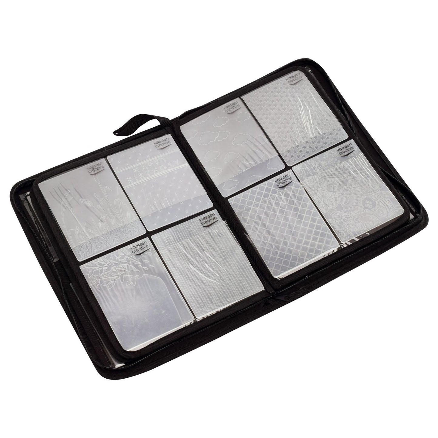 Vaessen creative • opbergmap voor embossing folders zwart