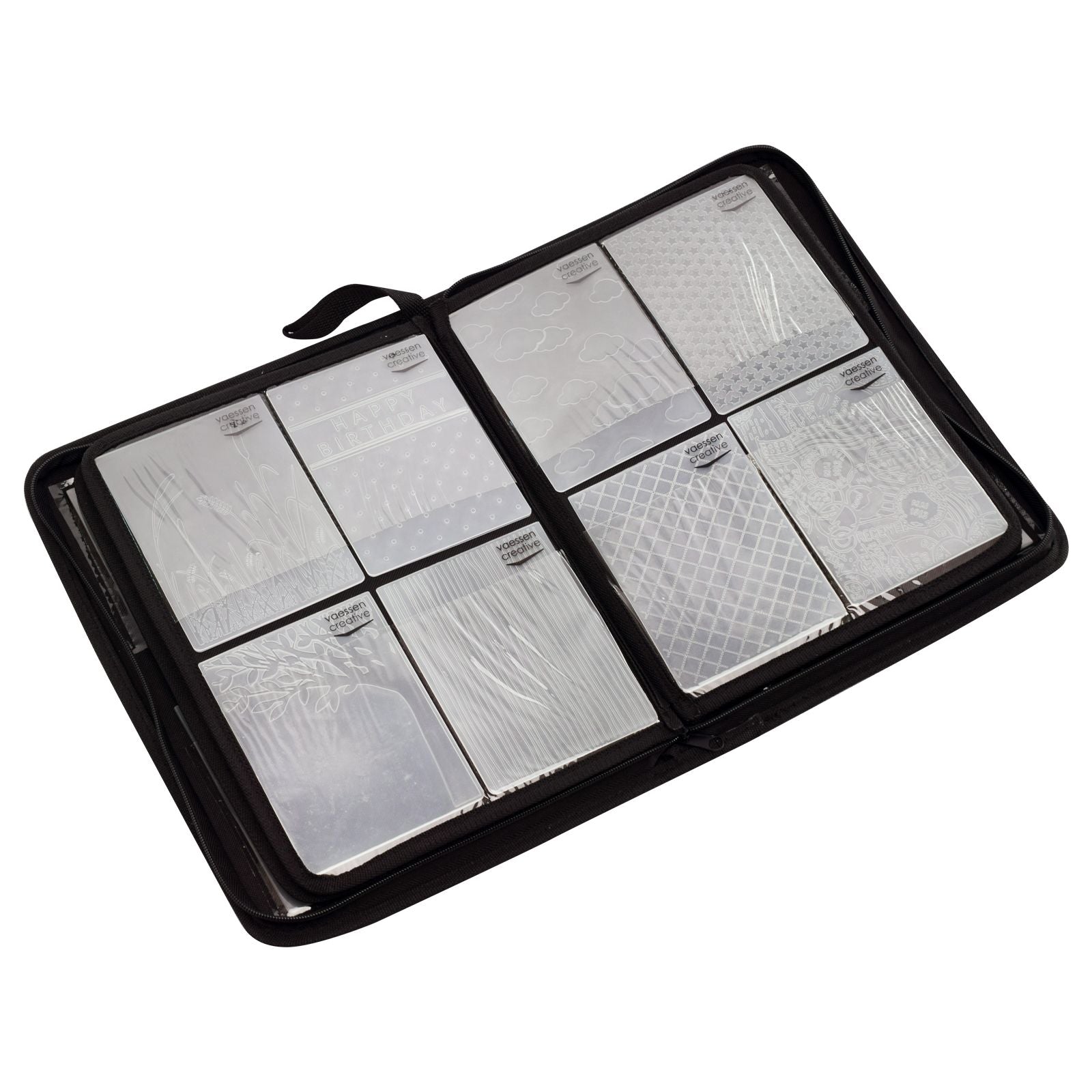 Vaessen creative • opbergmap voor embossing folders zwart