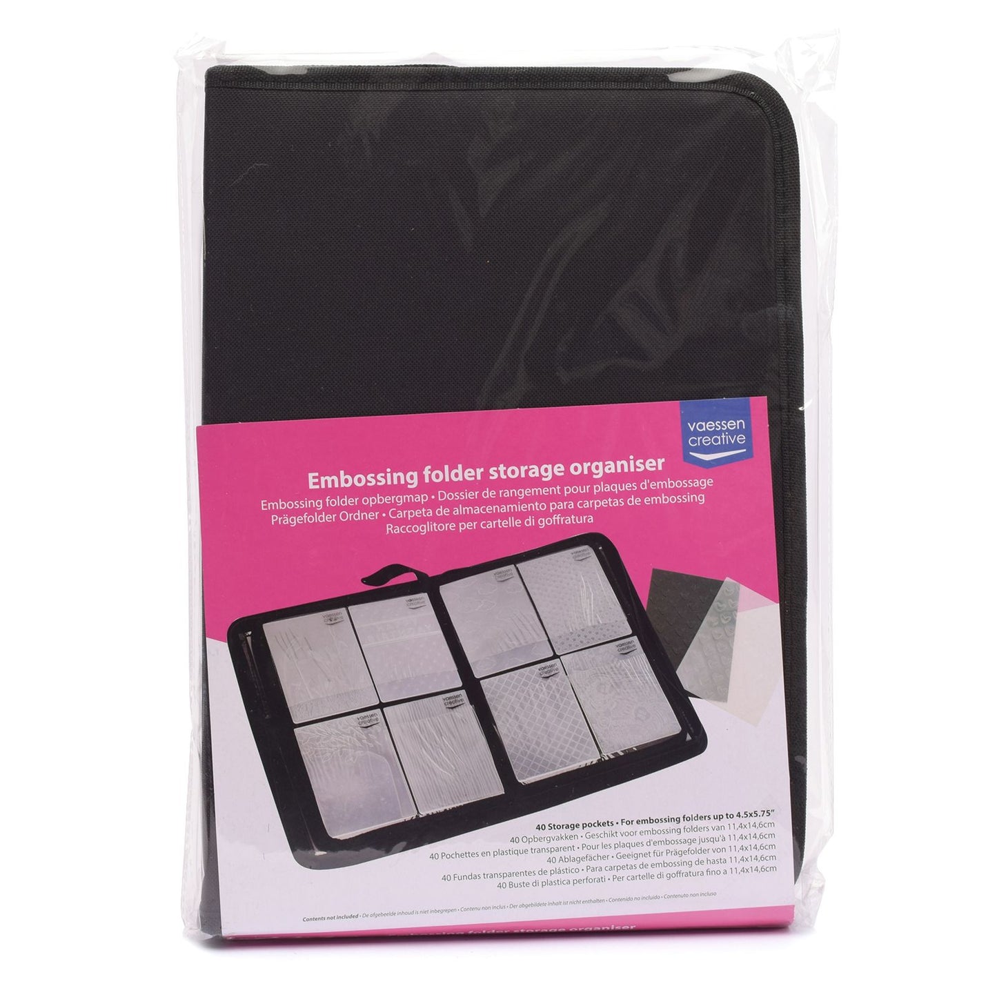 Vaessen creative • opbergmap voor embossing folders zwart