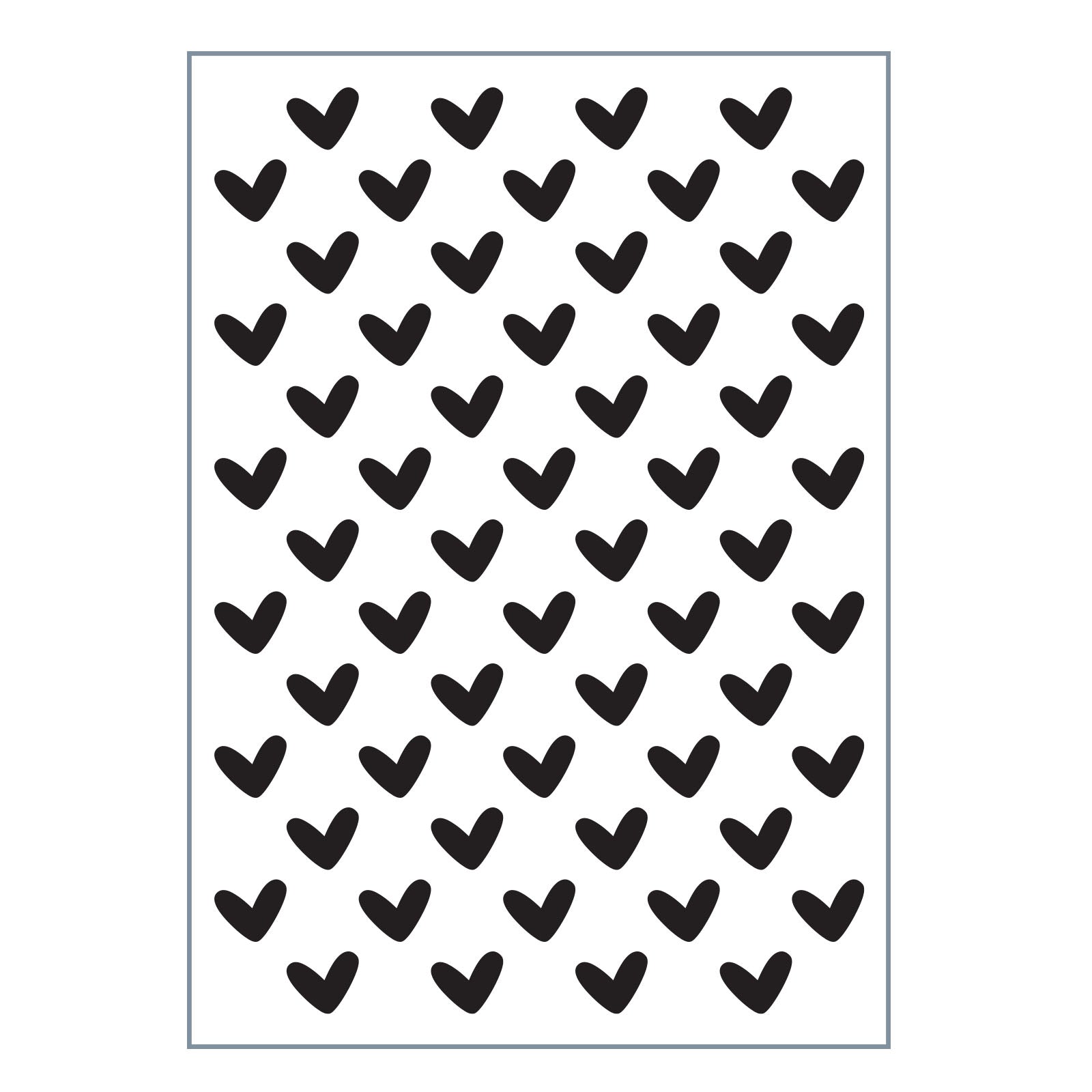 Vaessen creative • love it embossing folder hartjes