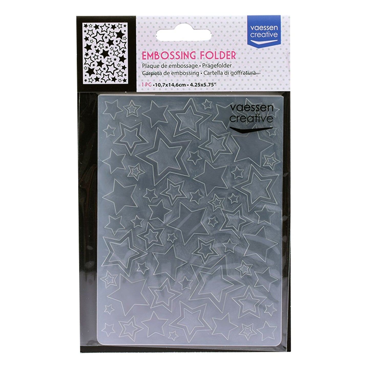 Vaessen creative • embossing folder grote kleine sterren