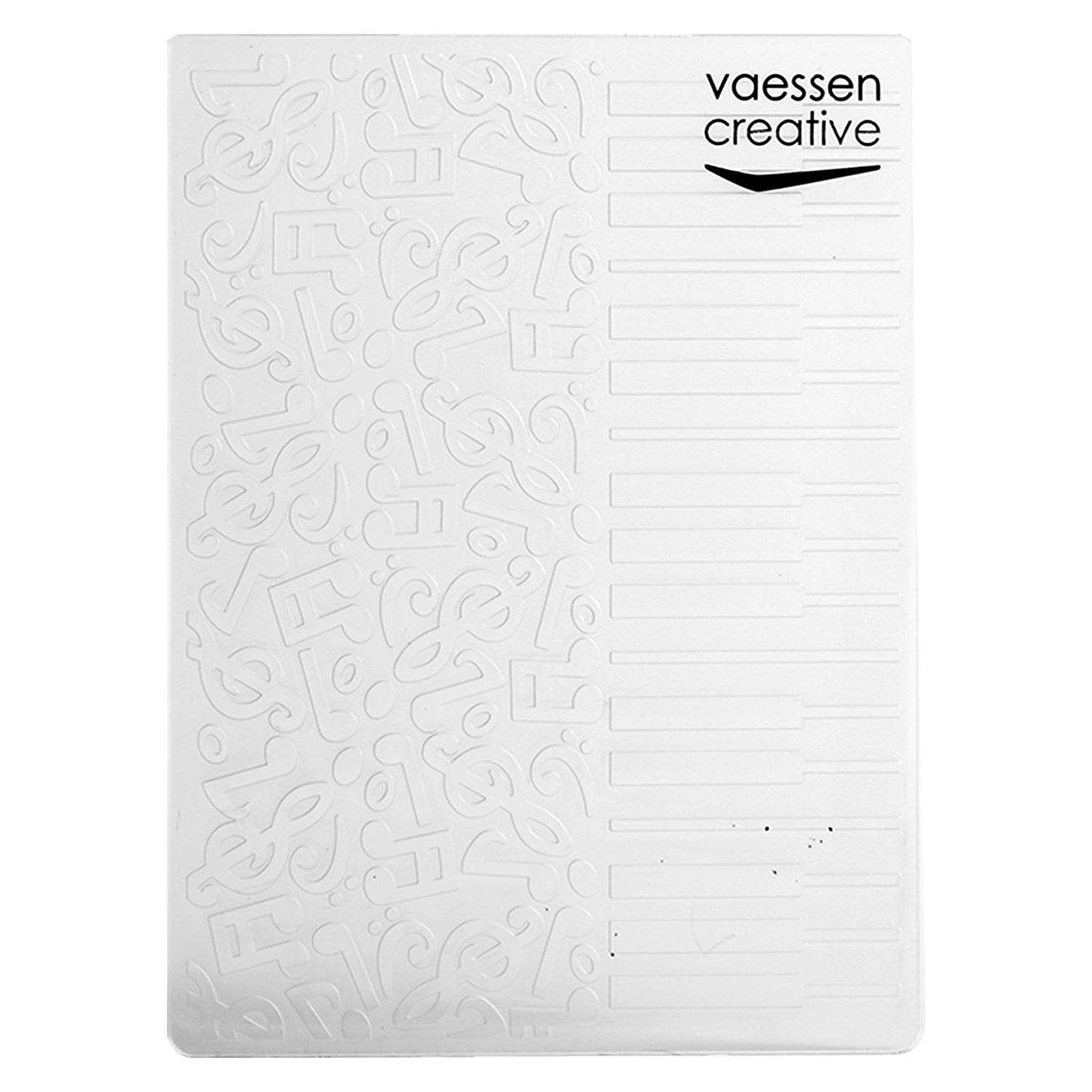 Vaessen creative • embossing folder piano muzieknoten