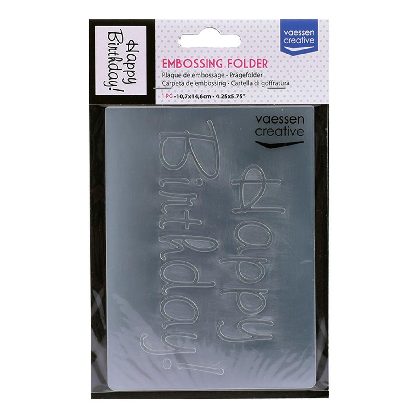 Vaessen creative • embossing folder happy birthday