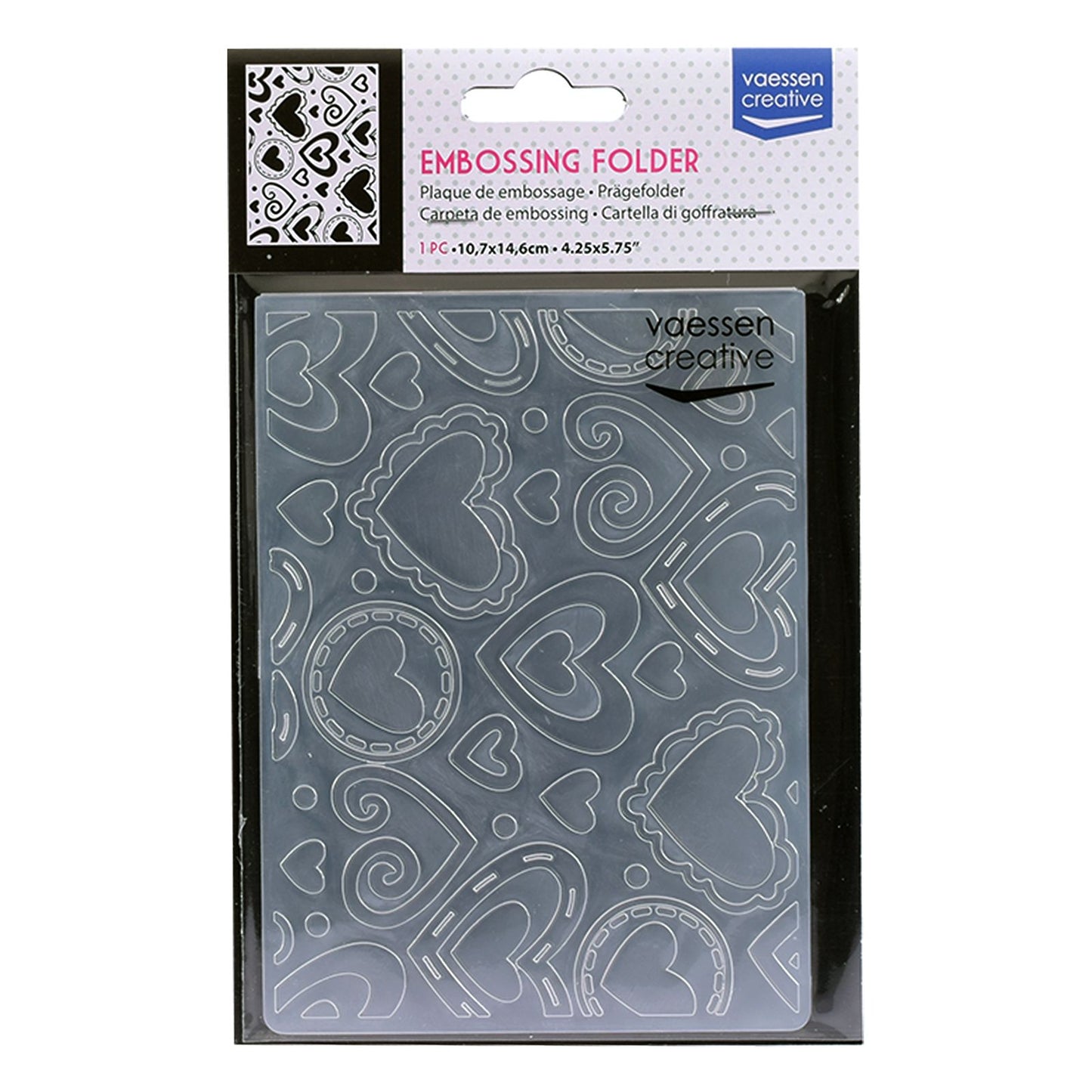 Vaessen creative • embossing folder geschulpte harten
