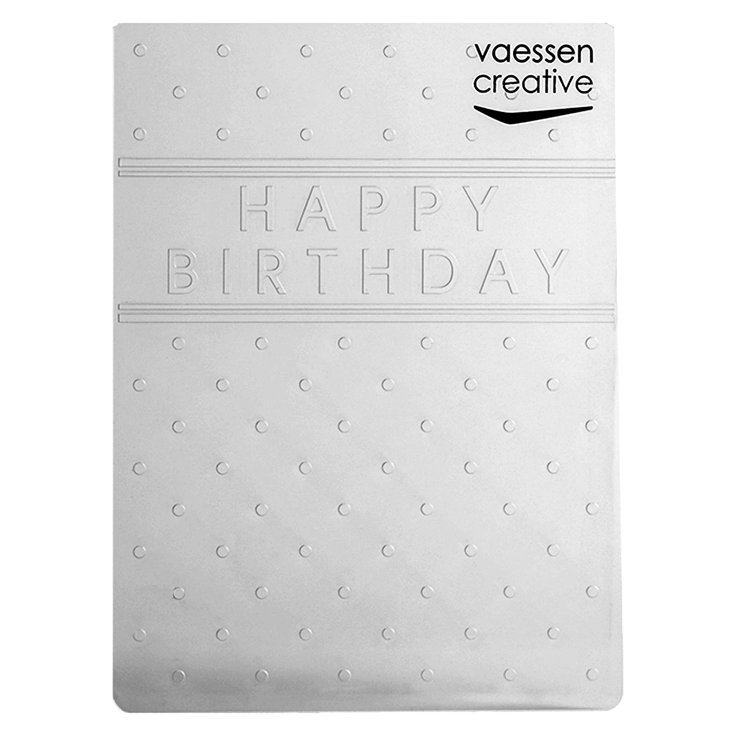 Vaessen creative • embossing folder happy birthday met stippen