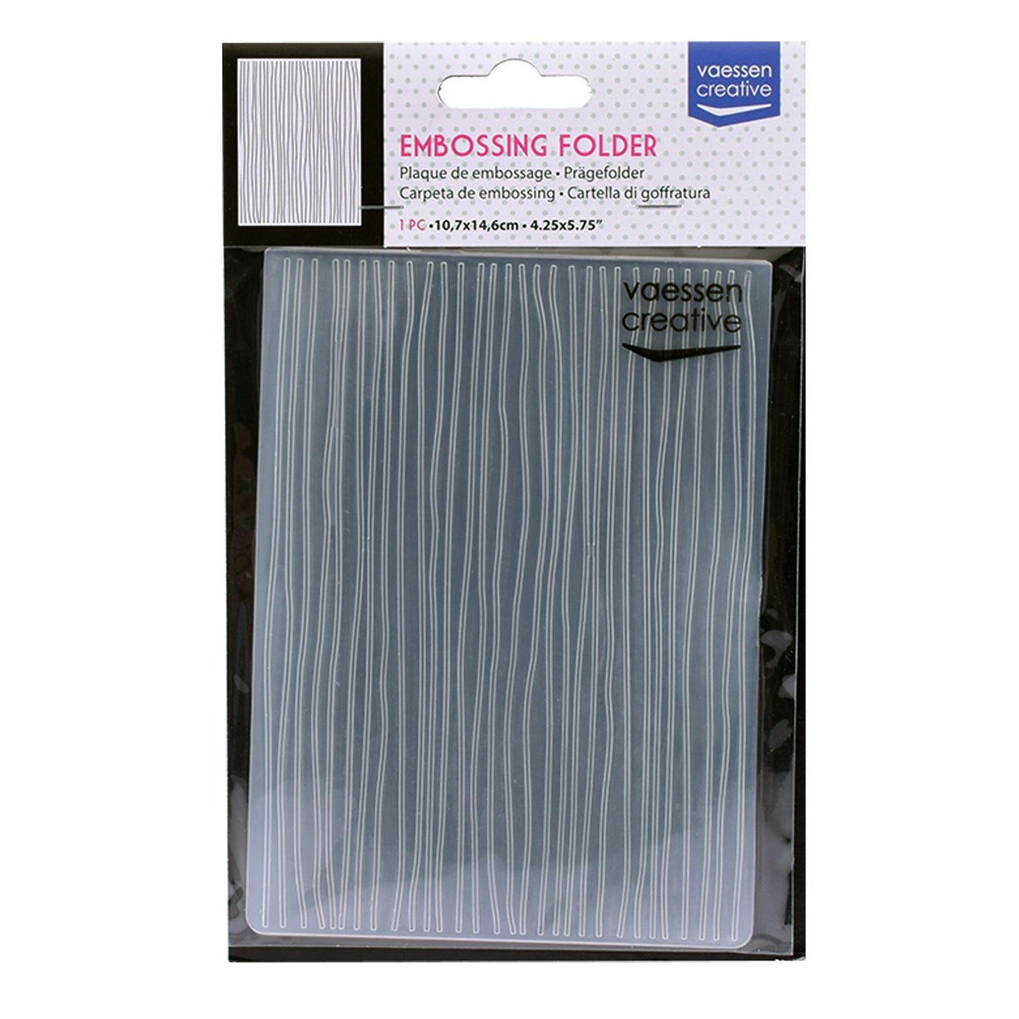 Vaessen creative • embossing folder dunne lijnen