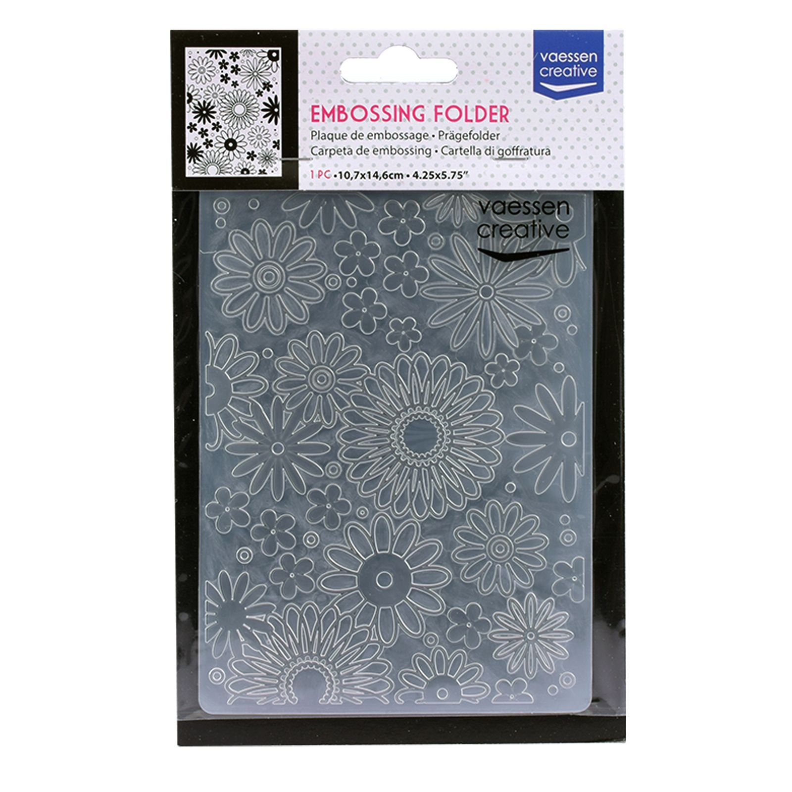 Vaessen creative • embossing folder flower power