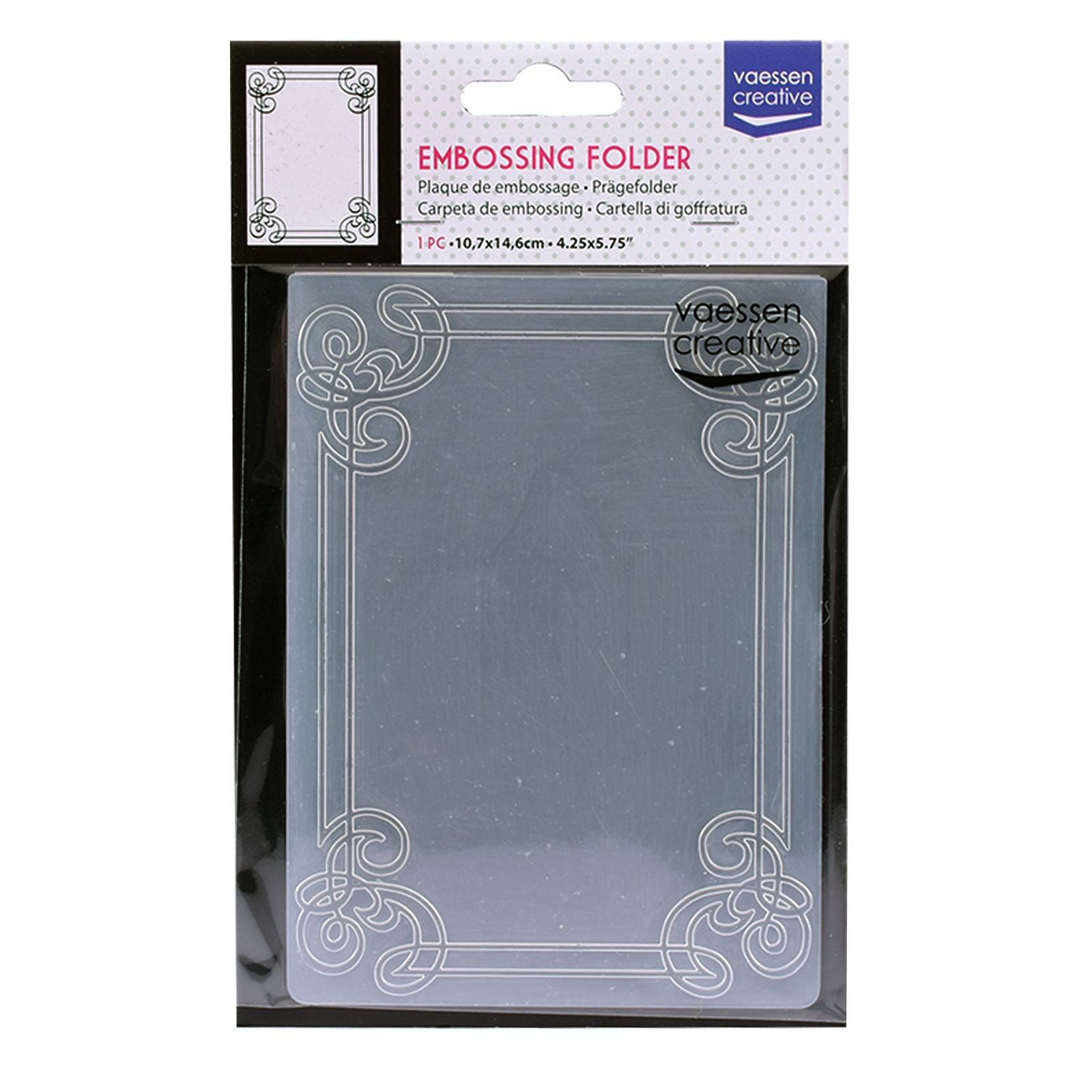 Vaessen creative • embossing folder omlijsting met versieringen