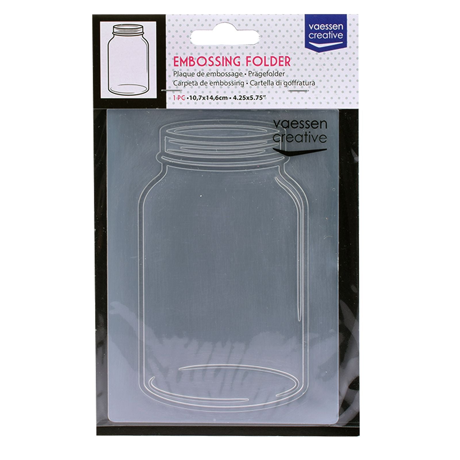 Vaessen creative • embossing folder glazen pot
