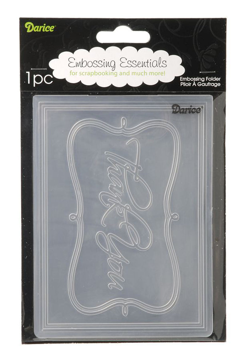 Vaessen creative • embossing folder thank you