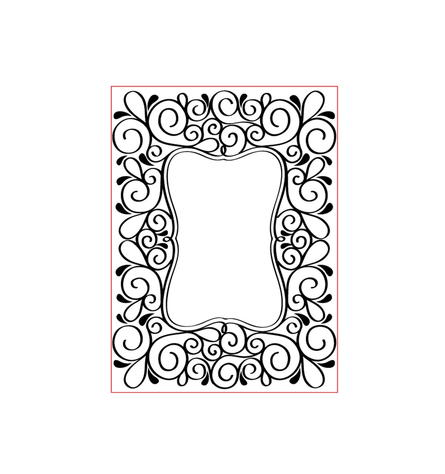 Vaessen creative • embossing folder scroll