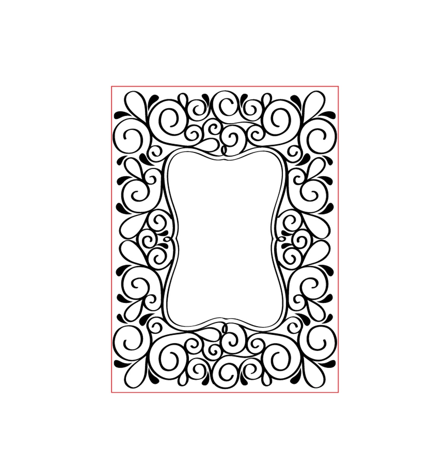 Vaessen creative • embossing folder scroll