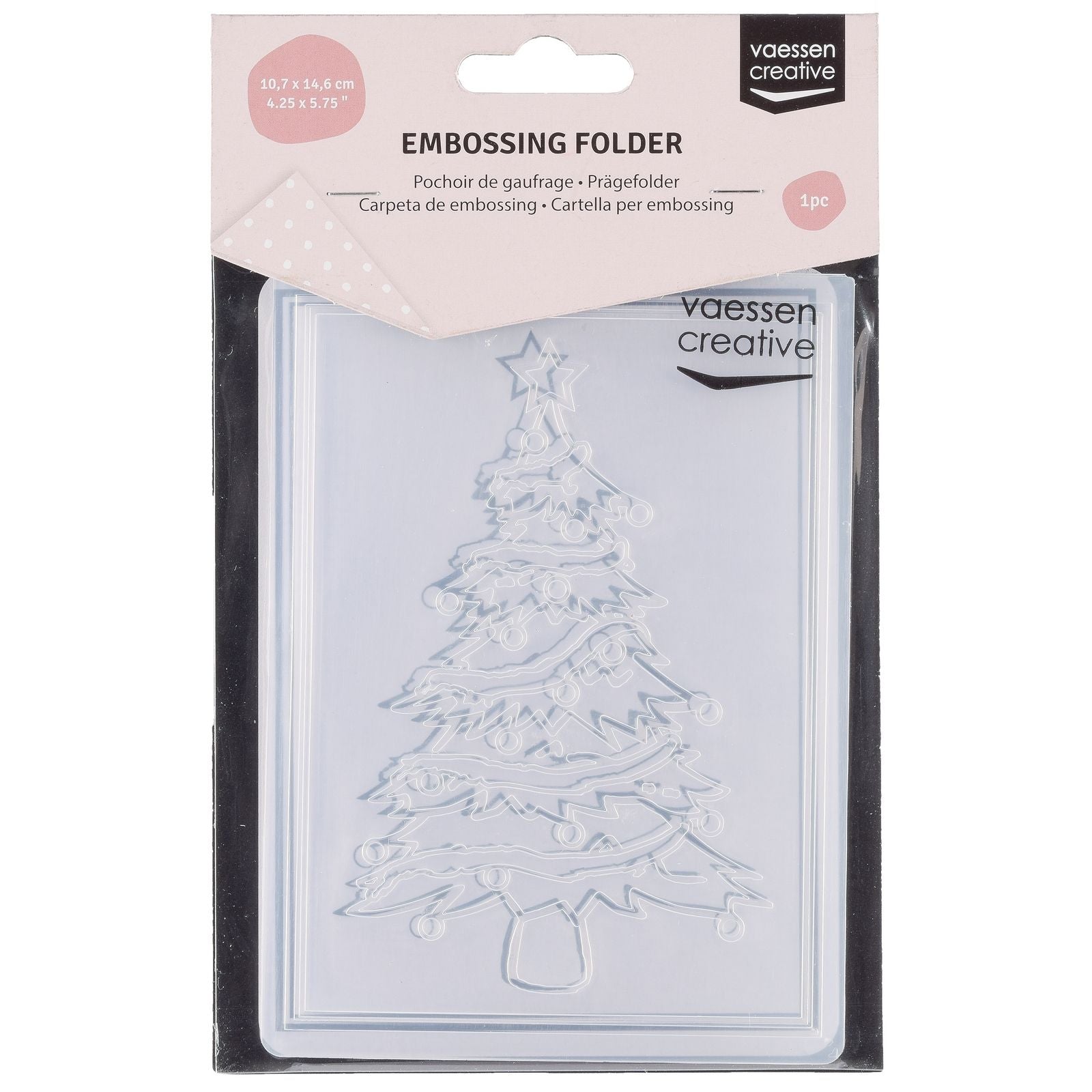 Vaessen creative • embossing folder kerstboom figuren