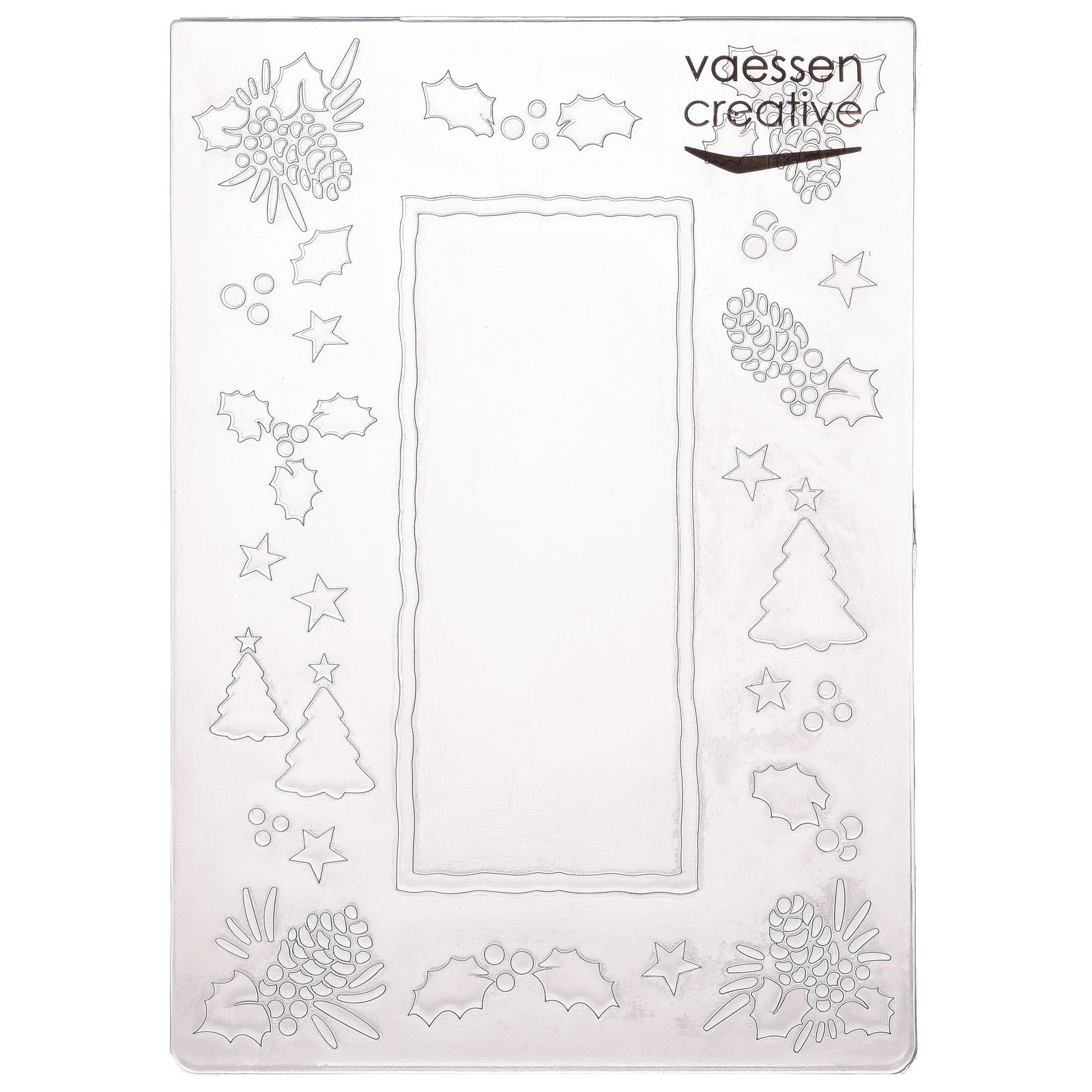 Vaessen creative • embossing folder dennenappel boom