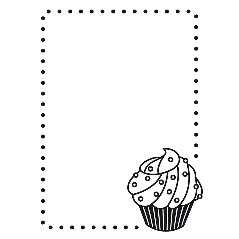Vaessen creative • embossing folder cupcake hoek