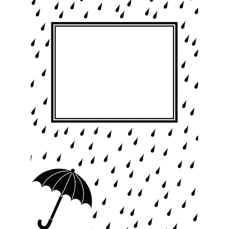 Vaessen creative • embossing folder regendruppels paraplu