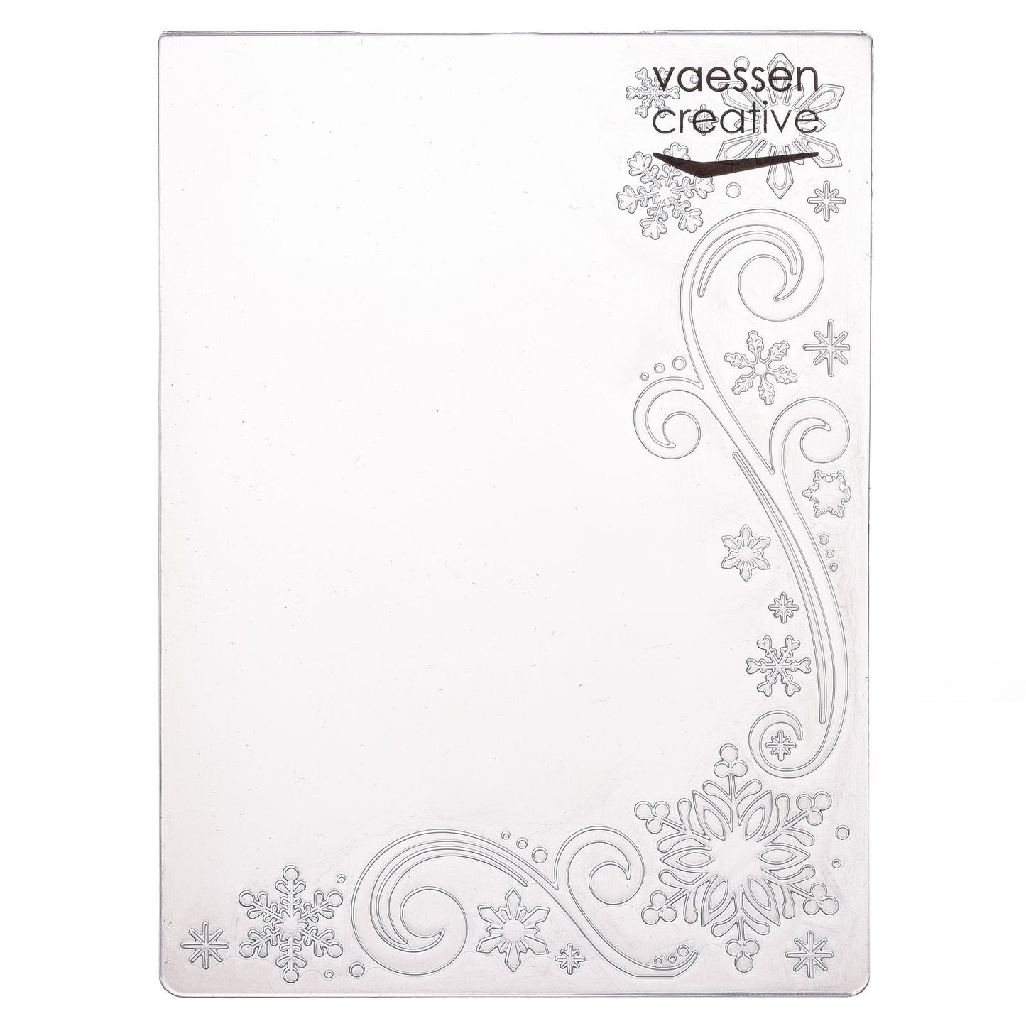 Vaessen creative • embossing folder sneeuwvlokken en sierkrul