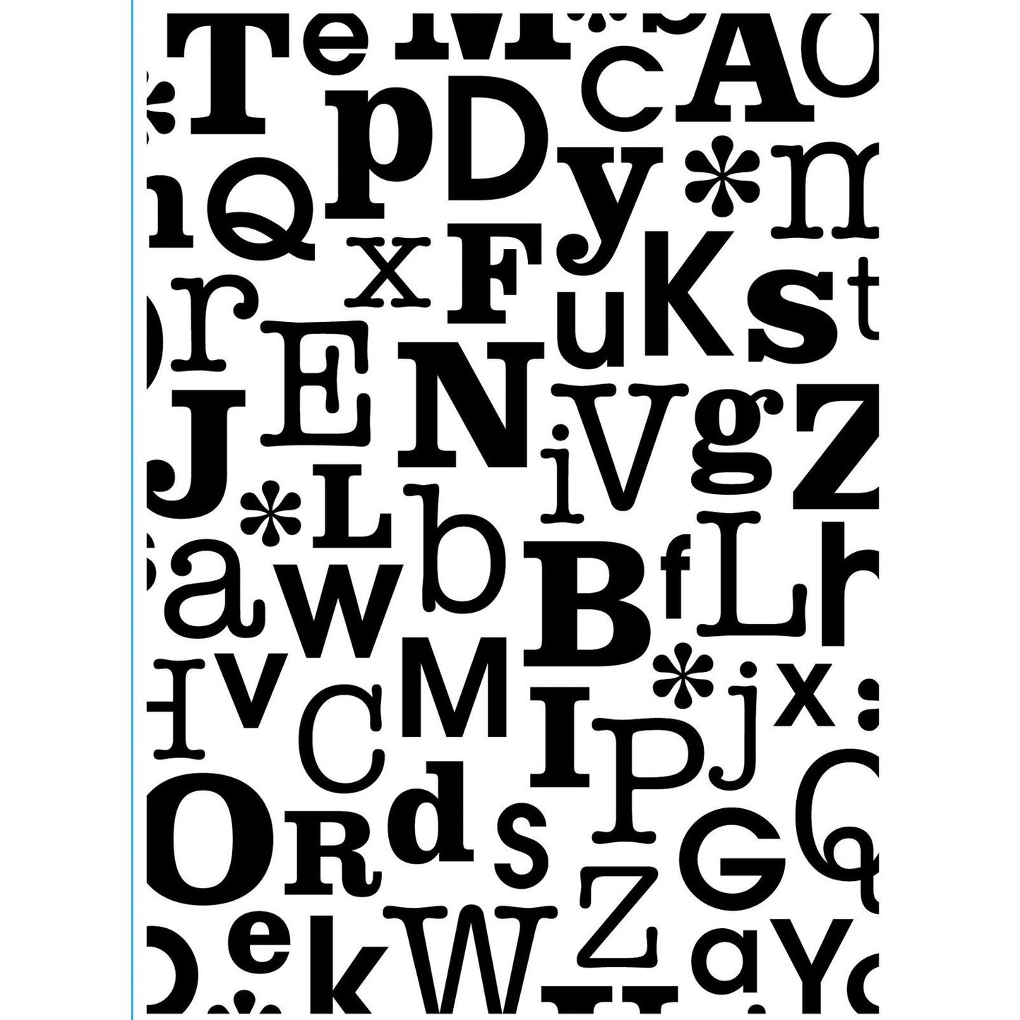 Vaessen creative • embossing folder abcs