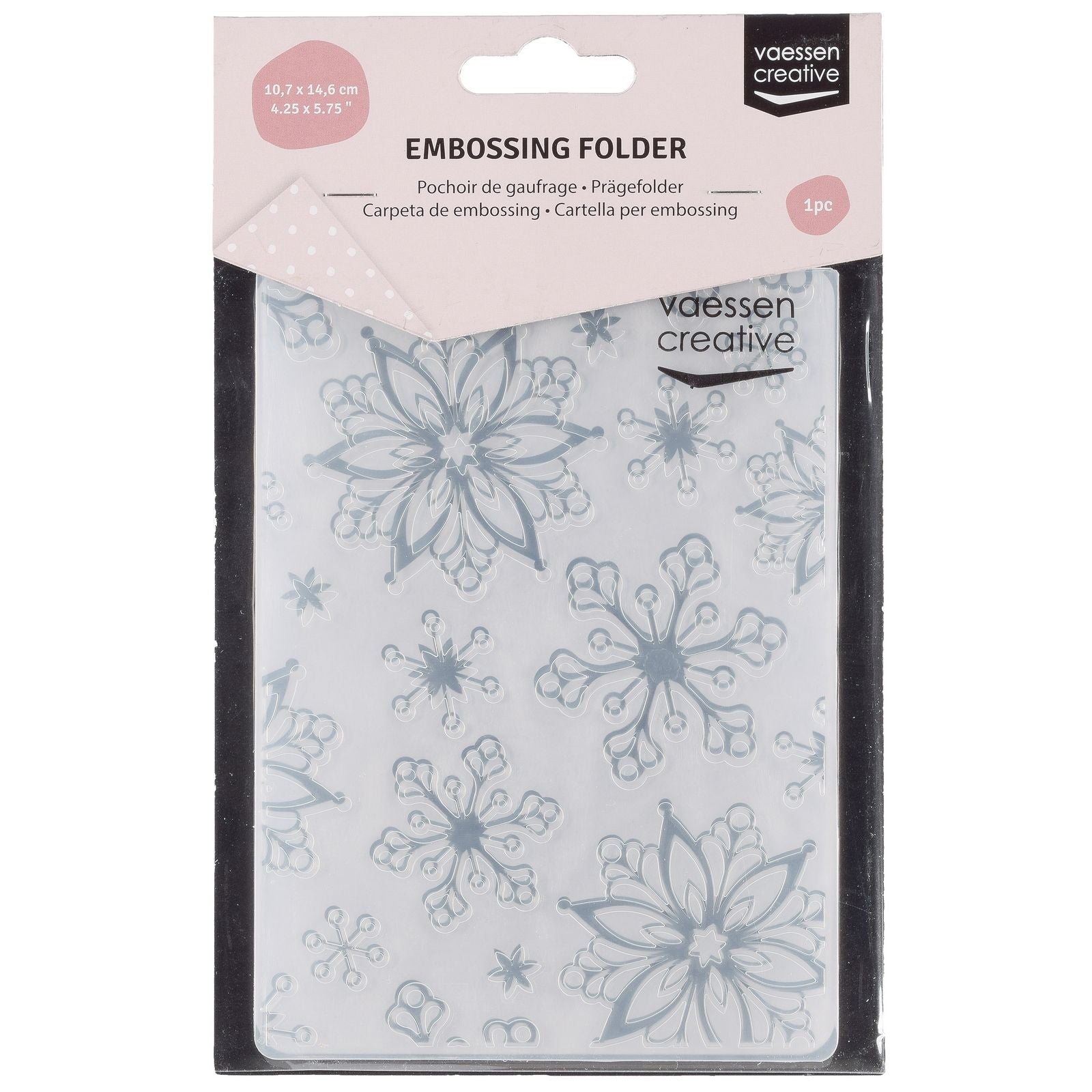 Vaessen creative • embossing folder grote sneeuwvlokken