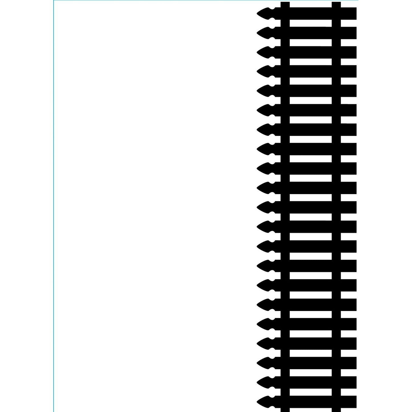 Vaessen creative • embossing folder piket hek