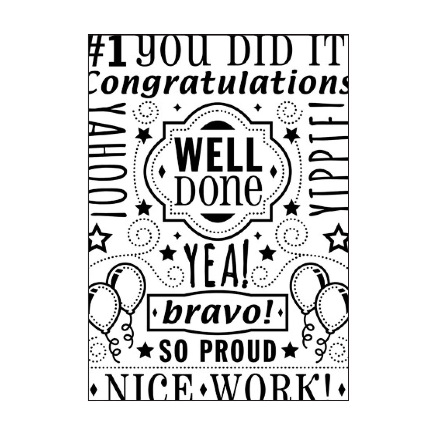 Vaessen creative • embossing folder congratulations