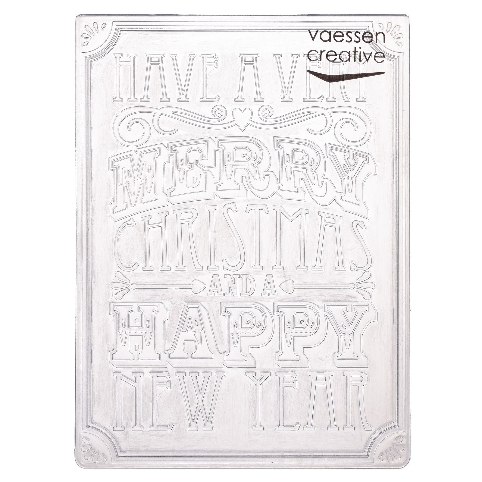 Vaessen creative • embossing folder christmas verse