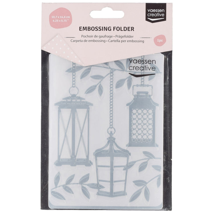 Vaessen creative • embossing folder lantaarns in boom
