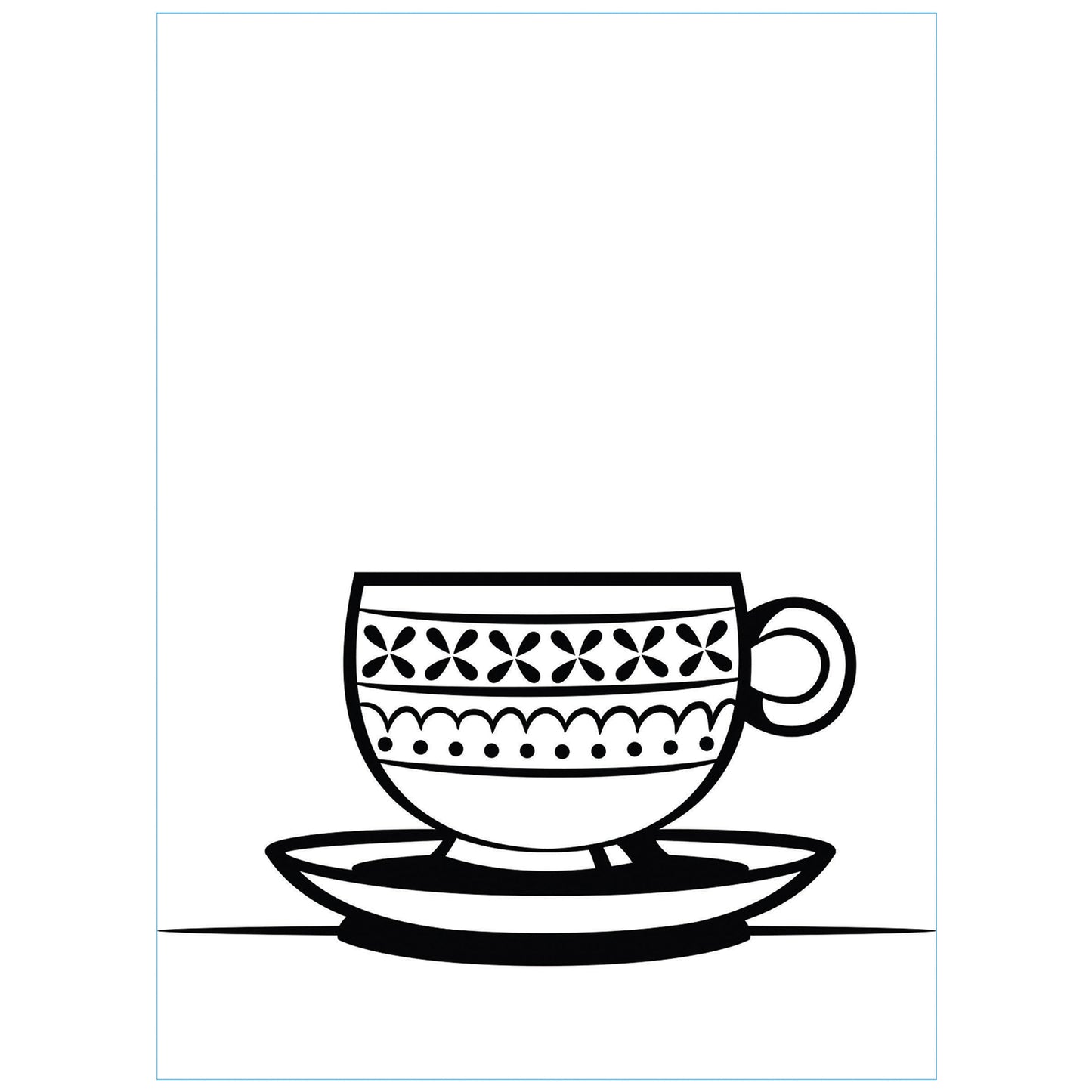 Vaessen creative • embossing folder theekopje schotel
