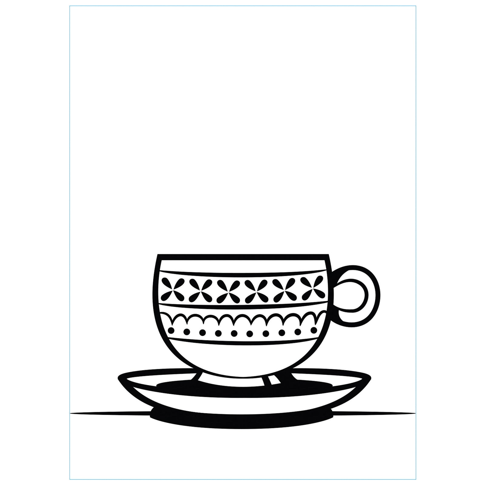 Vaessen creative • embossing folder theekopje schotel