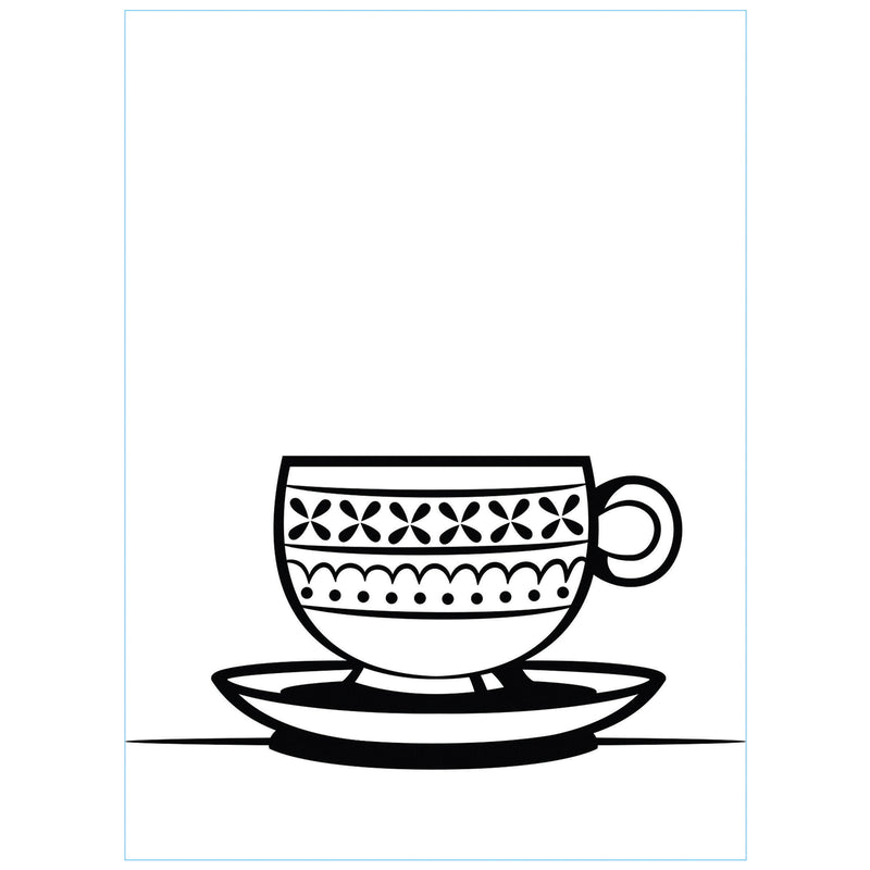 Vaessen creative • embossing folder theekopje schotel