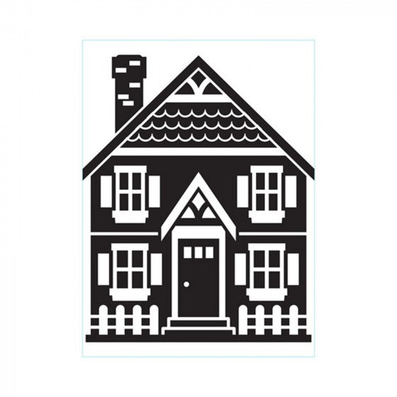 Vaessen creative • embossing folder huis met hek