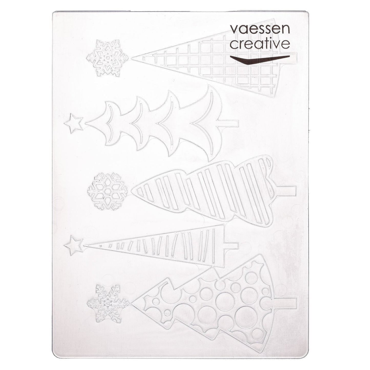 Vaessen creative • embossing folder kerstbomen