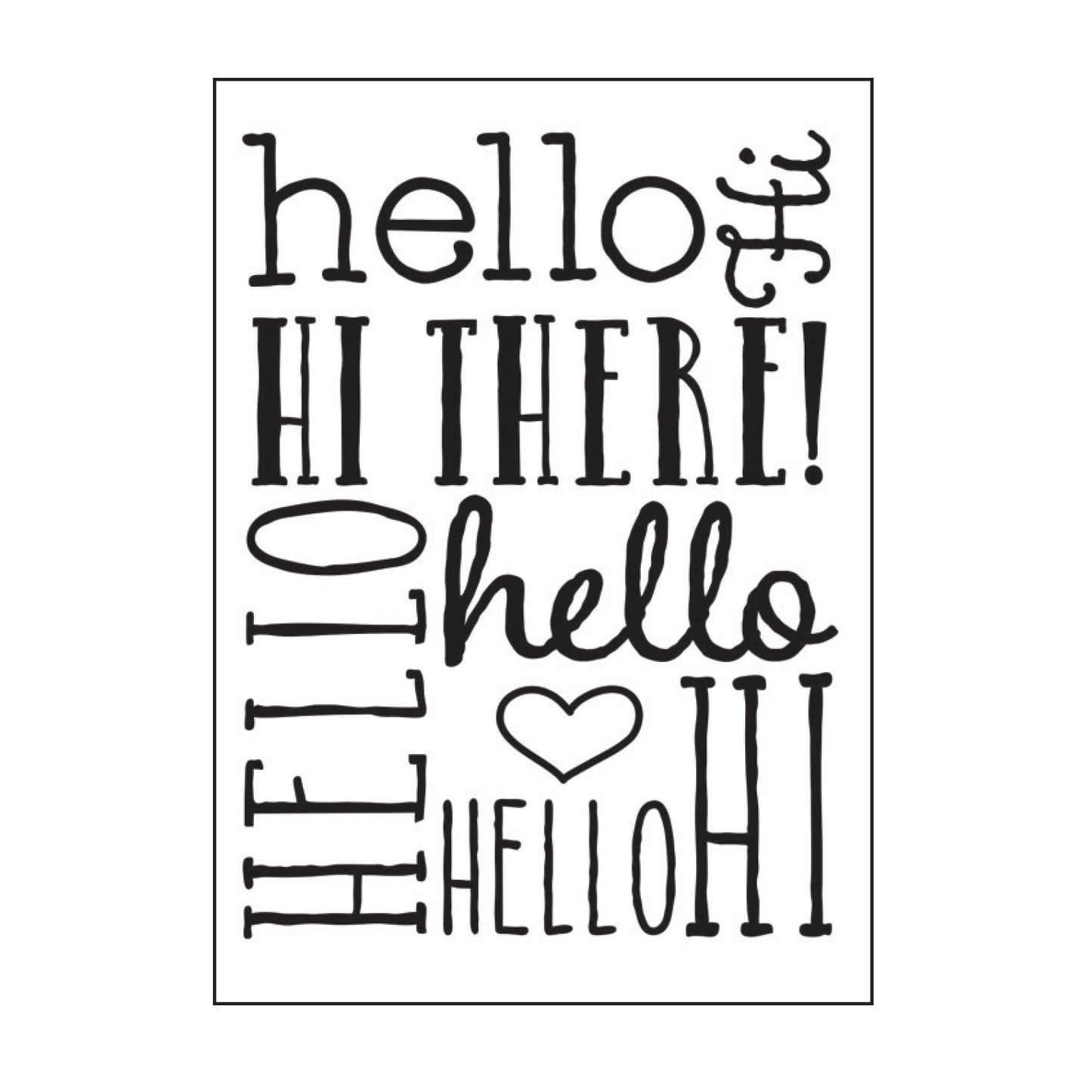 Vaessen creative • embossing folder hello achtergrond