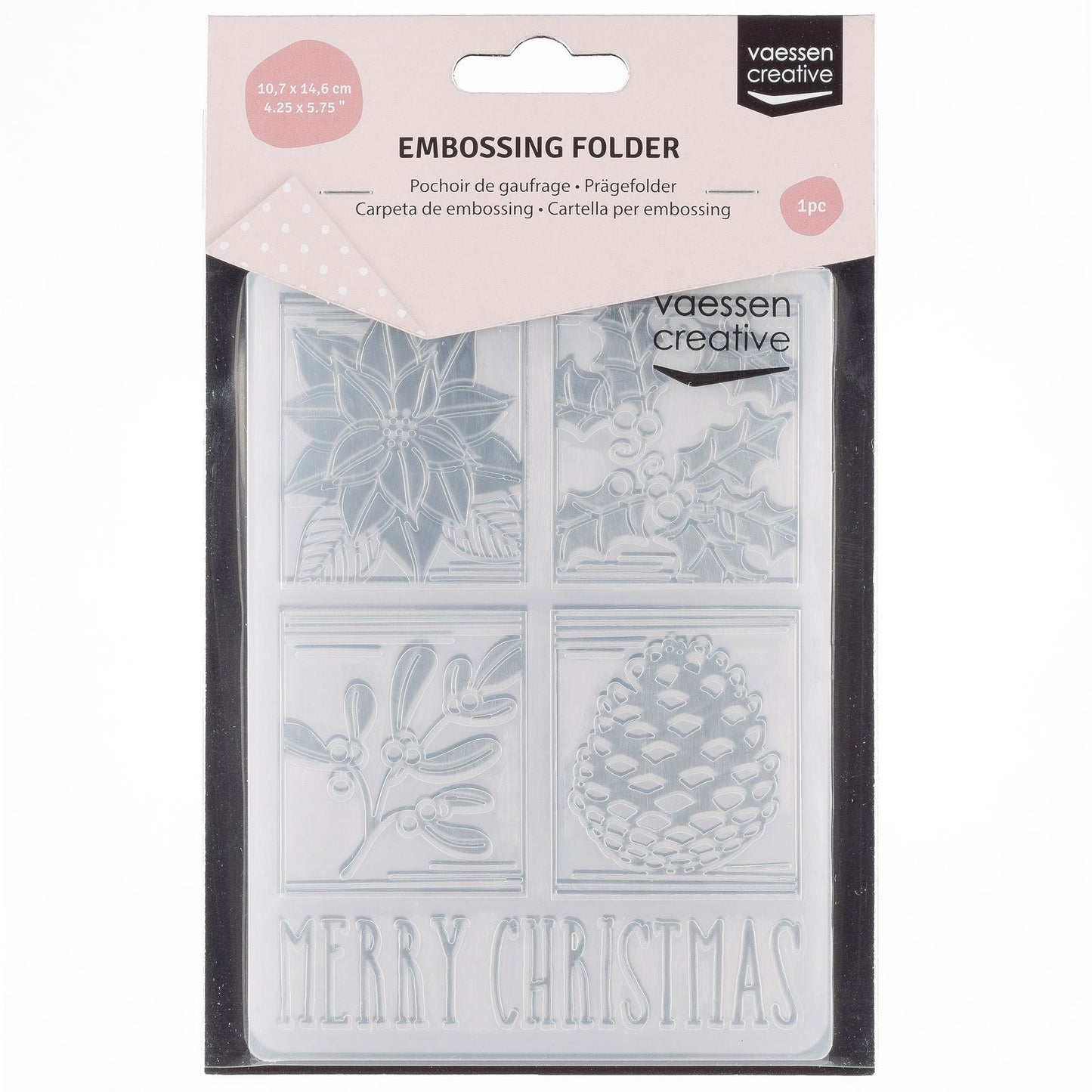 Vaessen creative • embossing folder kerstlabels
