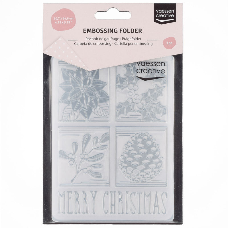 Vaessen creative • embossing folder kerstlabels